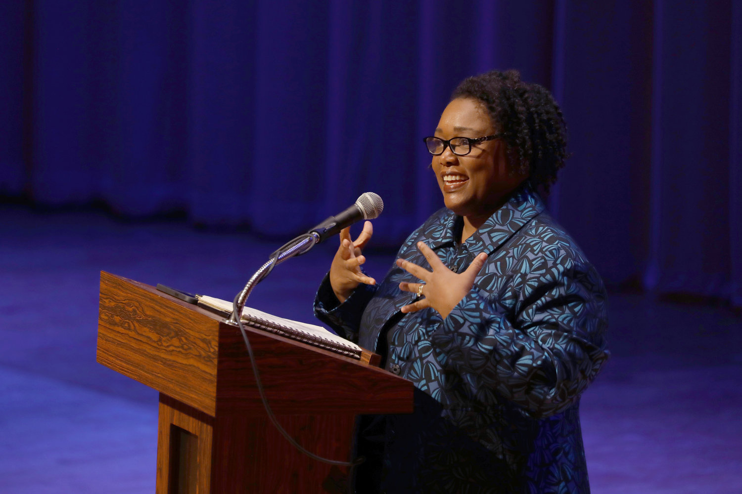 As part of the Diocese of Providence 150th Anniversary celebration, Gloria Purvis visited McVinney Auditorium to speak on “Born and Unborn: The Integrity of the Human Person in The Womb and Society,” on Oct. 16.